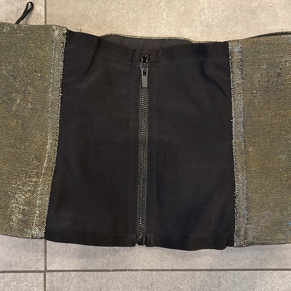 Tibi Gold Metallic Corset Wide Waist Belt - Picture 6 of 9